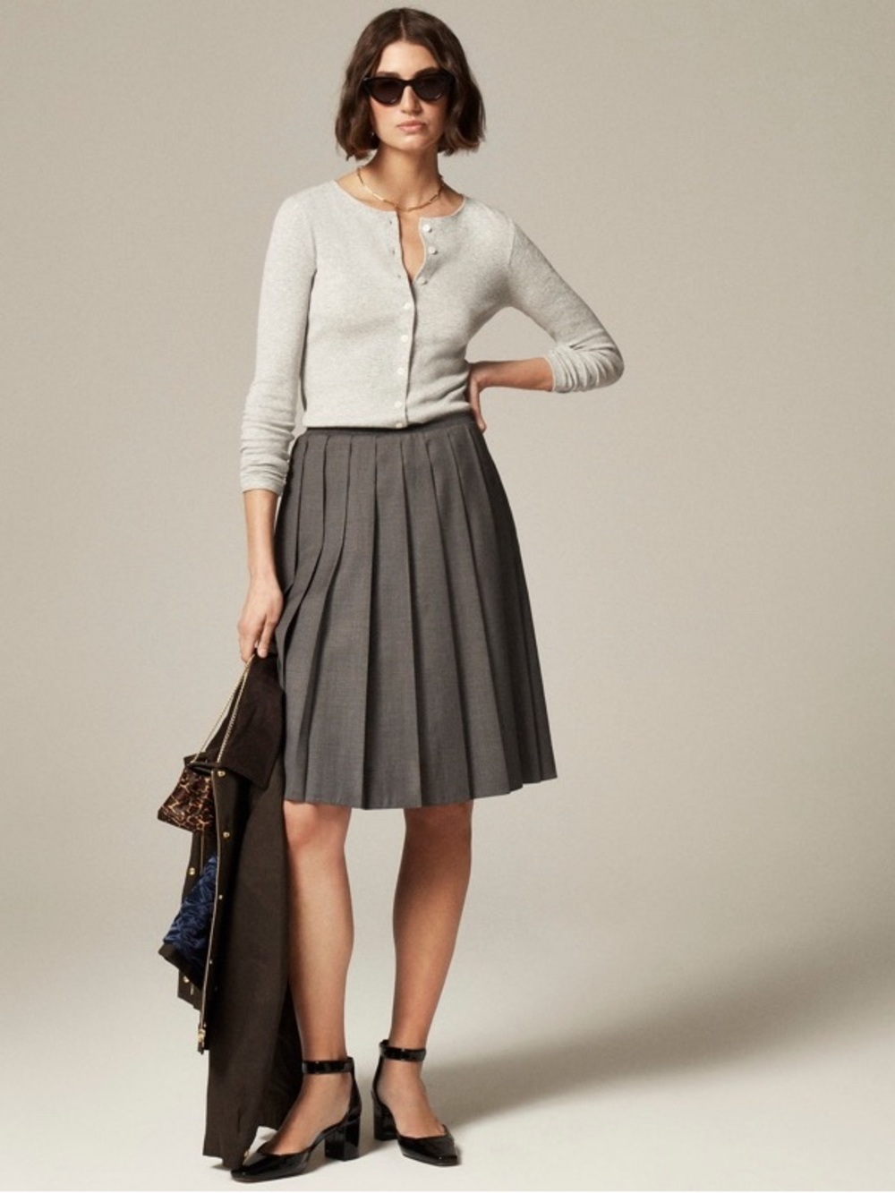 J. Crew Pleated Wool-Blend Skirt. Size 16. New with tags. - Picture 5 of 5